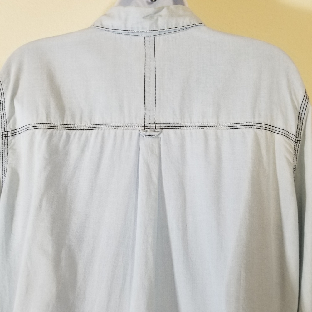 Free People Cotton Chambray LS Shirt, size Small - Picture 4 of 10